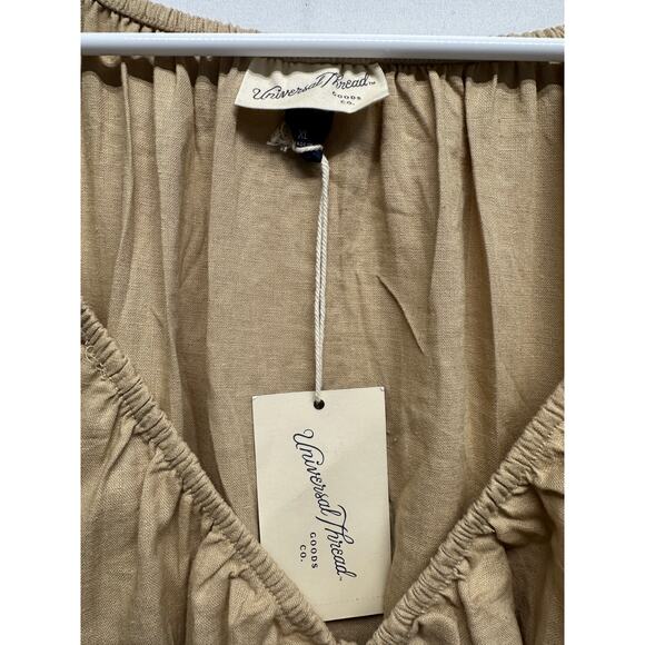 NWT Linen Blend Babydoll Midi with pockets Women Dress XL - Picture 8 of 12